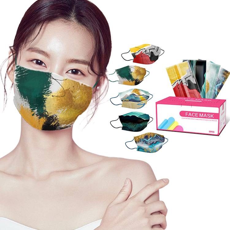 50-Piece Packaged KN95 Black Masks with Earloop – it, with, x, q